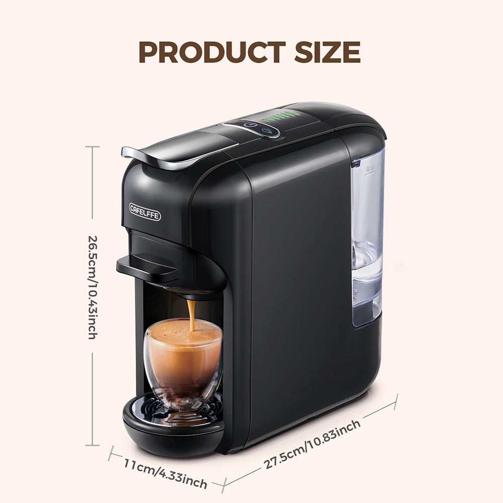 CAFELFFE 5-in-1 Hot/Cold Capsule Coffee Machine MK606 Black/White