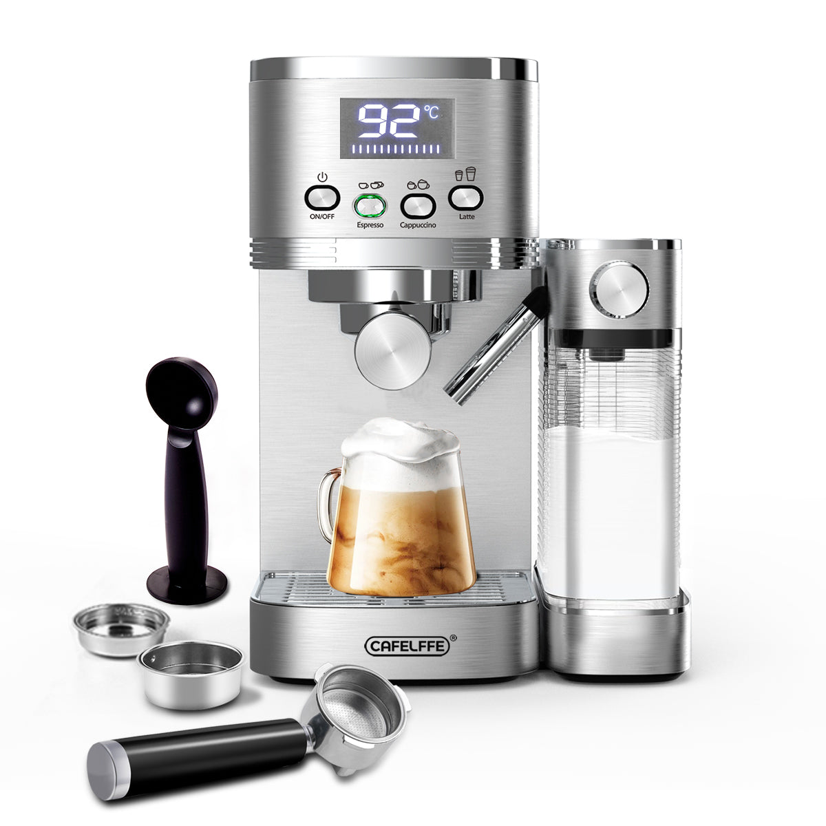 CAFELFFE Automatic Espresso Coffee Machine with Milk Frother MK801